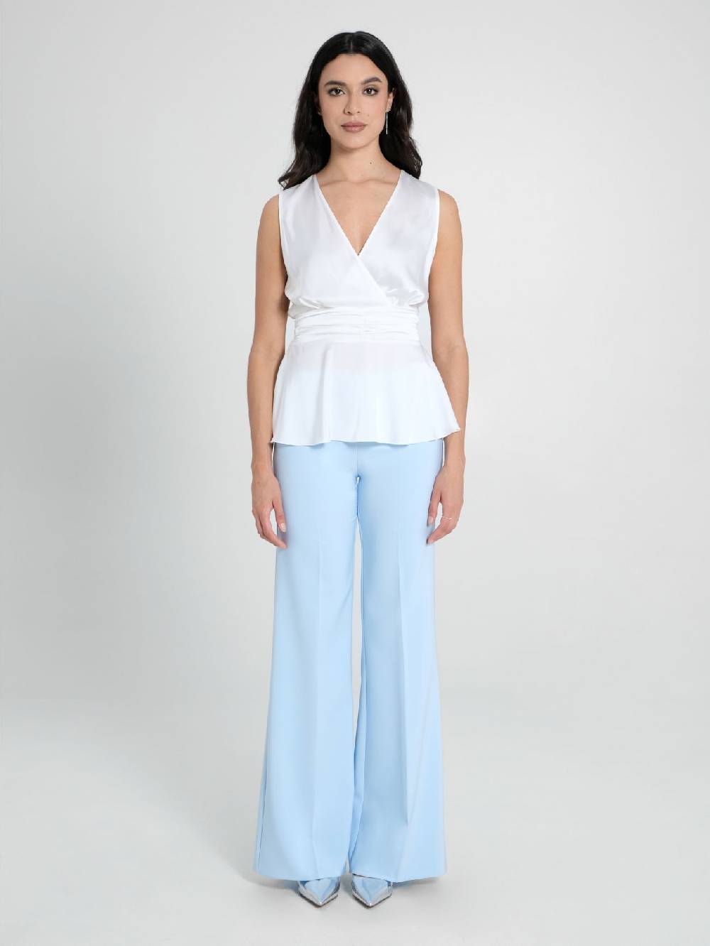 Rinascimento Top In Raso Bianco