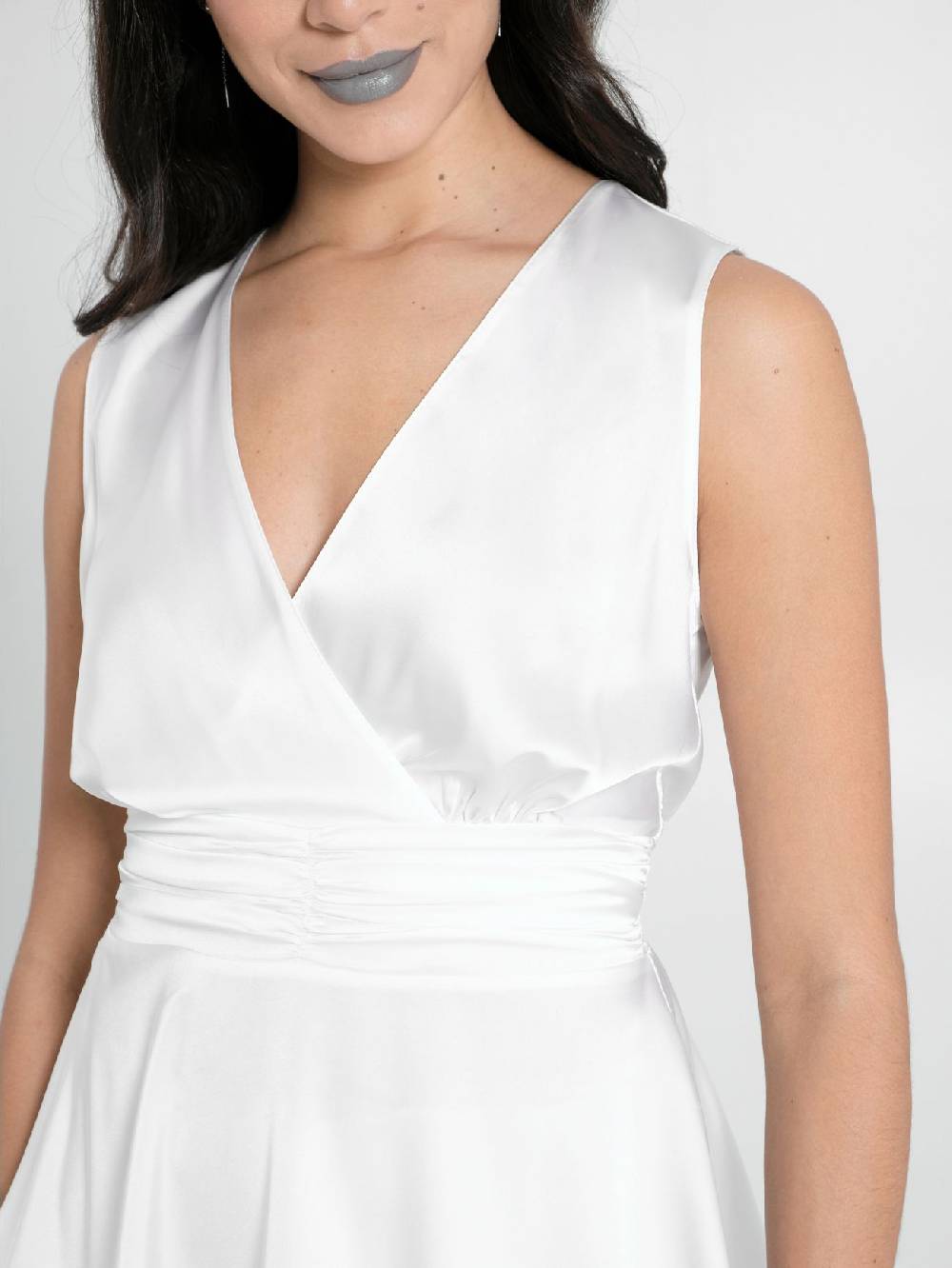 Rinascimento Top In Raso Bianco