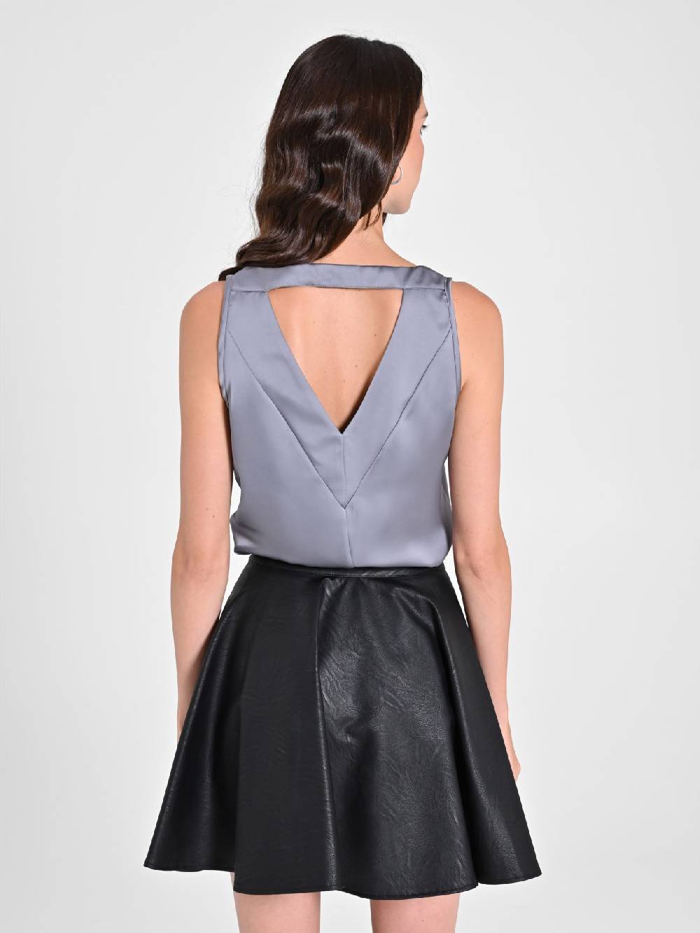 Rinascimento Top In Raso Grigio