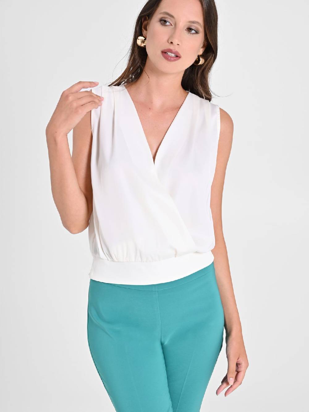 Rinascimento Top intrecciato in Raso