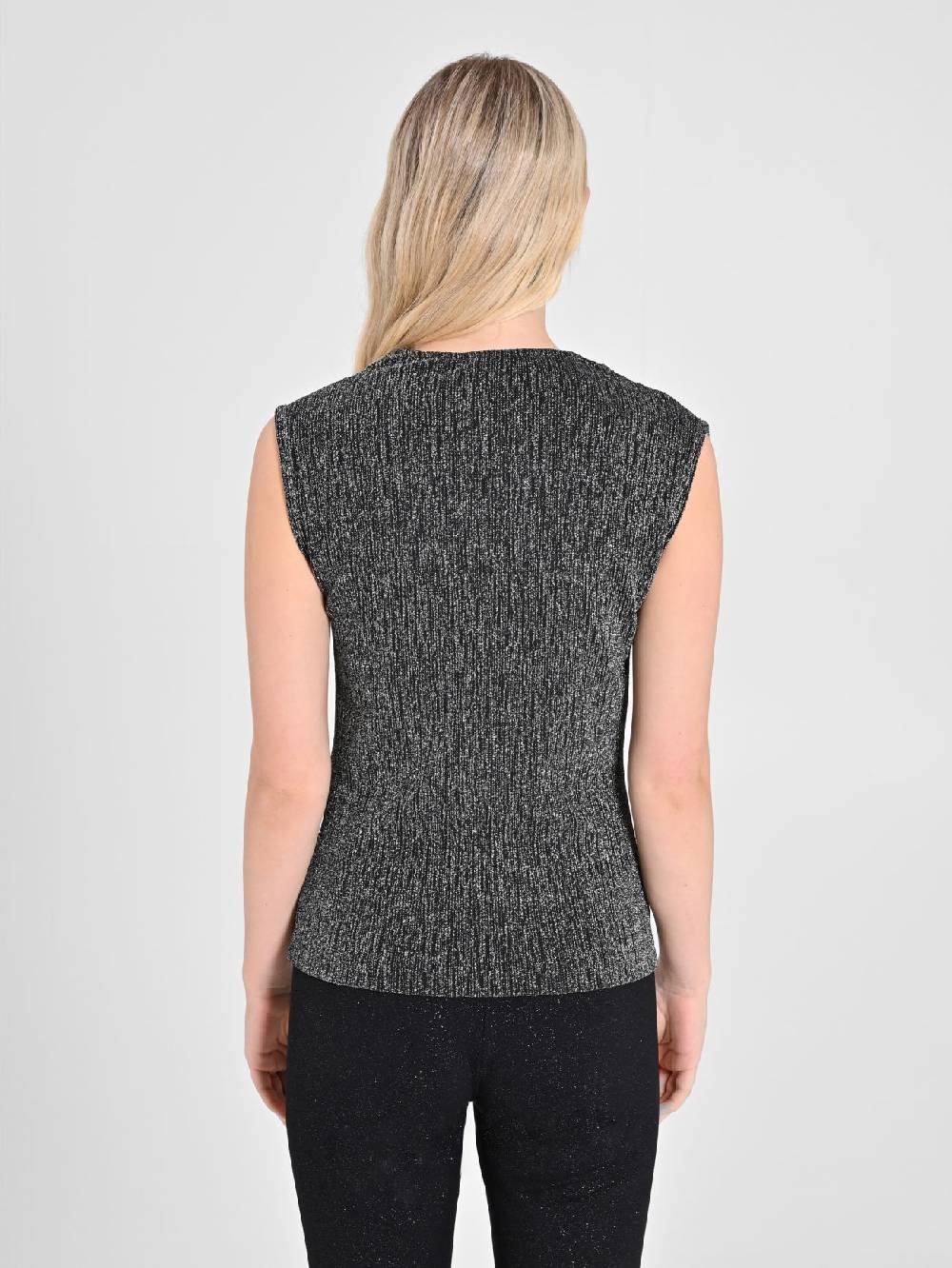 Rinascimento Top Nero & Argento Lurex