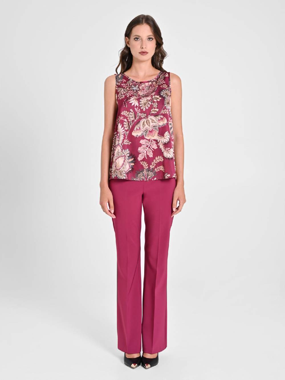 Rinascimento Top Stampa Cachemire