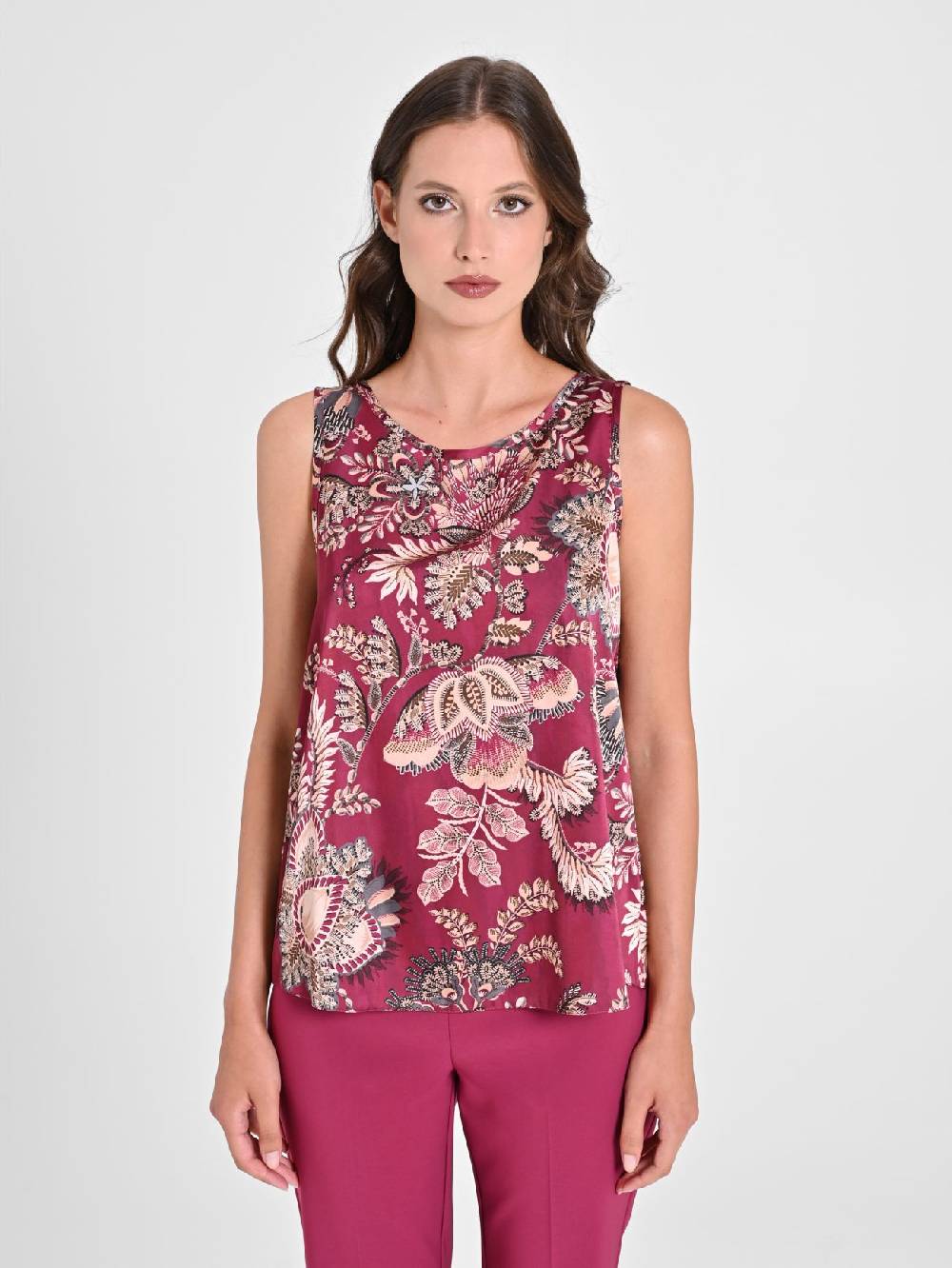 Rinascimento Top Stampa Cachemire