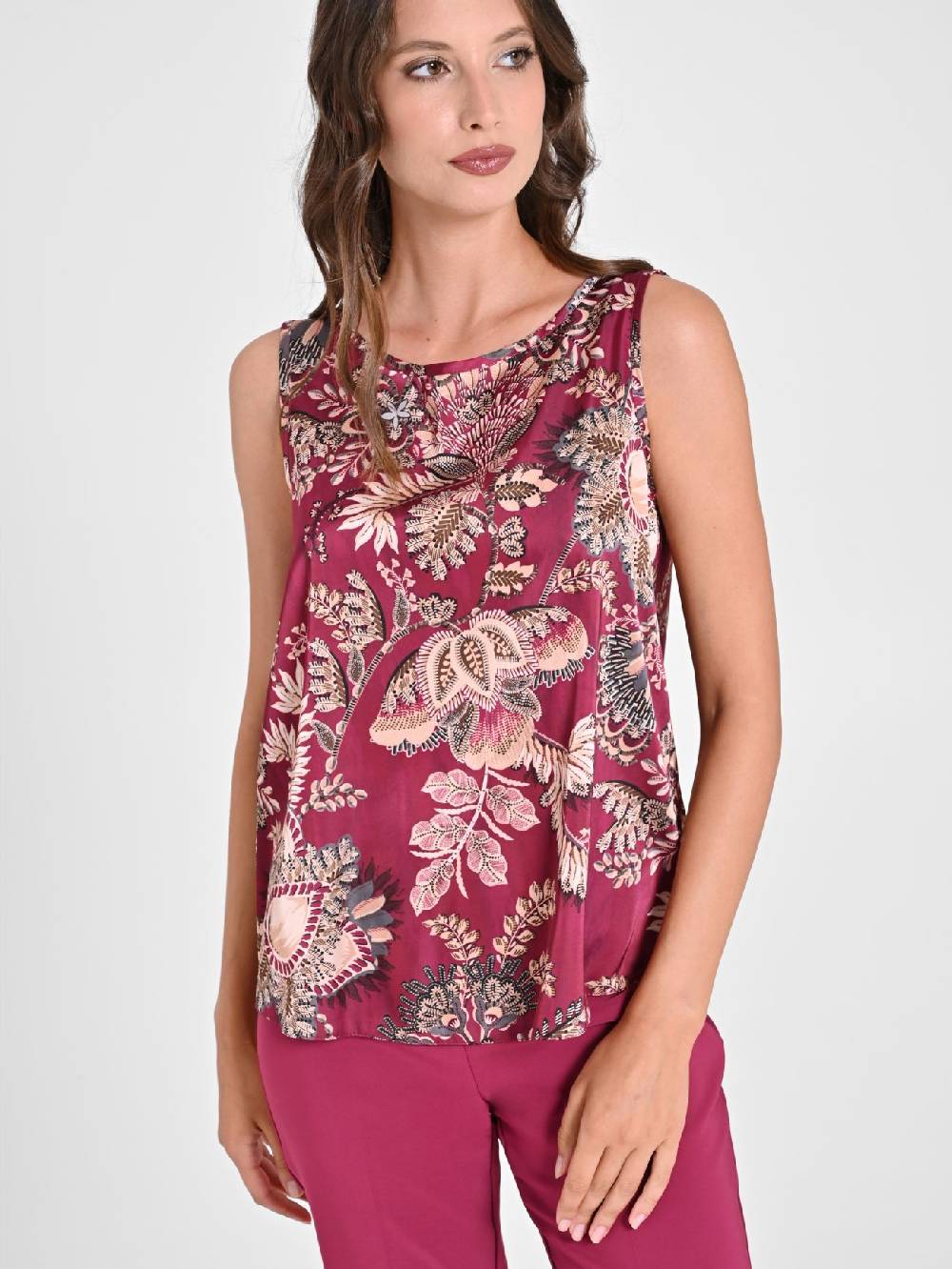 Rinascimento Top stampa Cachemire