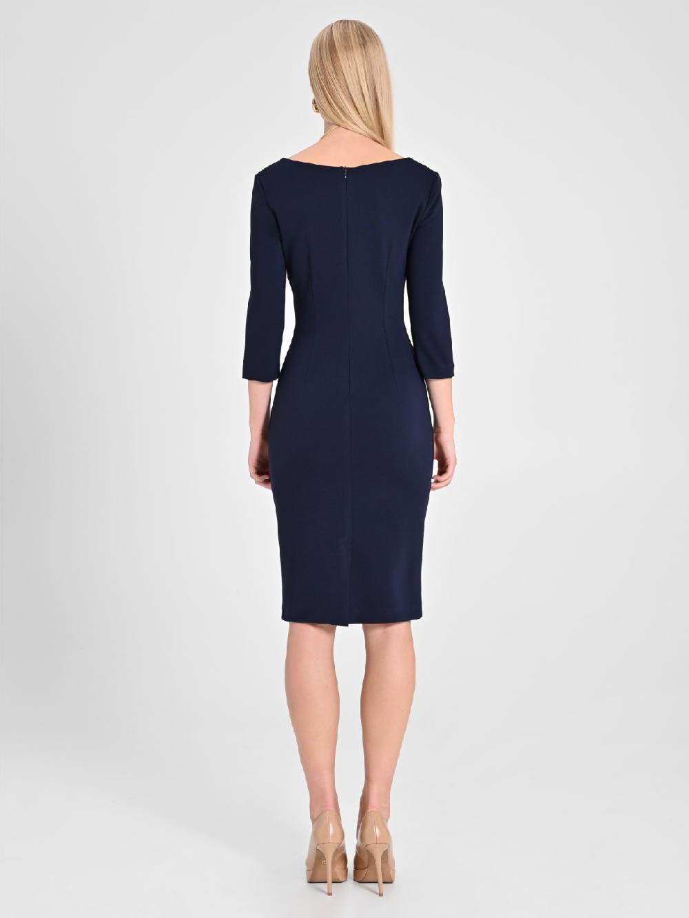 Rinascimento Tubino Blu In Punto Milano