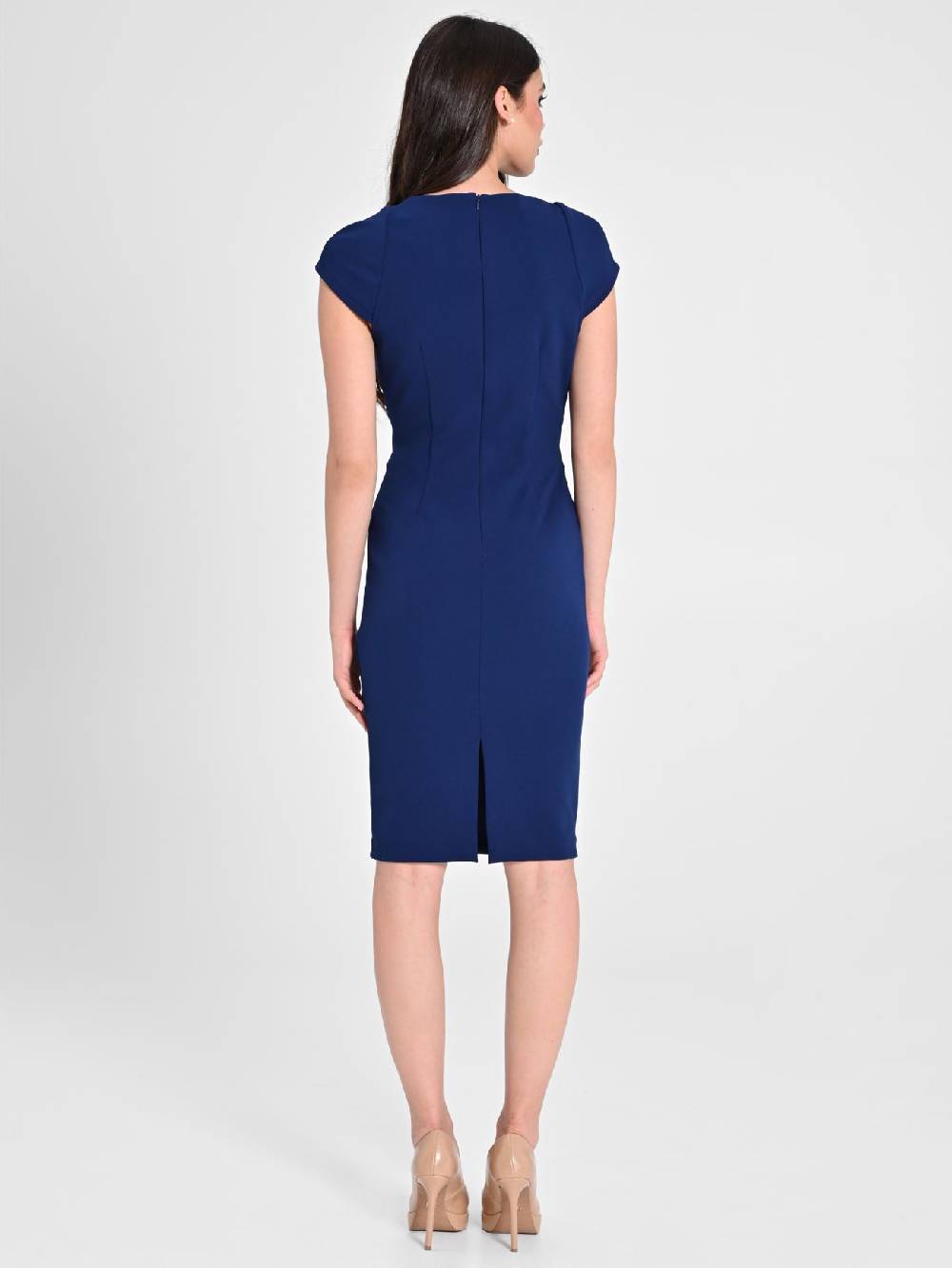 Rinascimento Tubino Con Scollo Drappeggiato