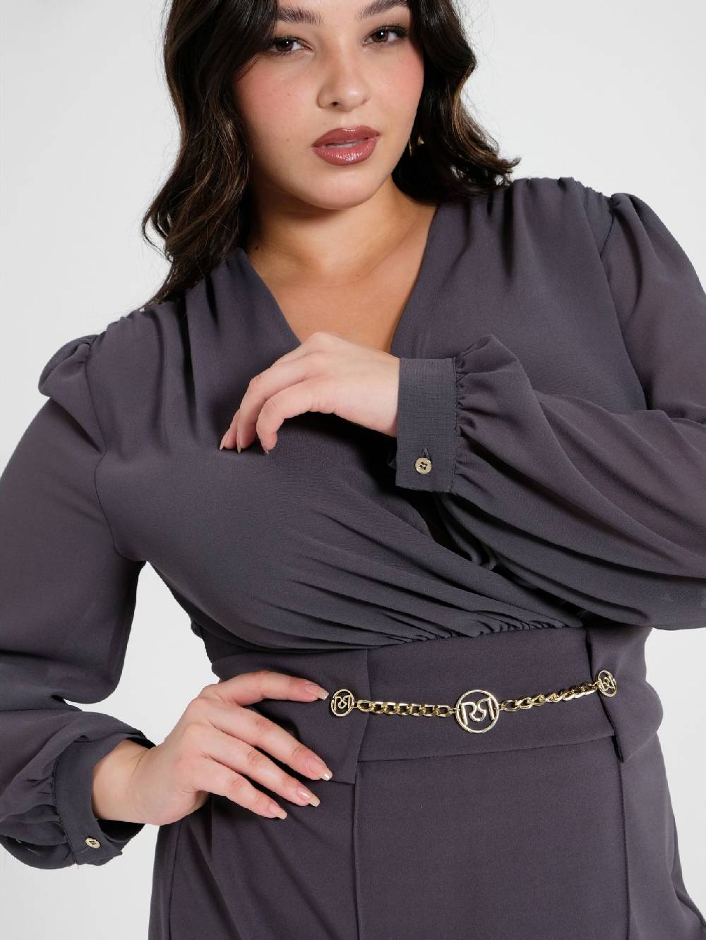 Rinascimento Tubino Curvy Chain Grigio