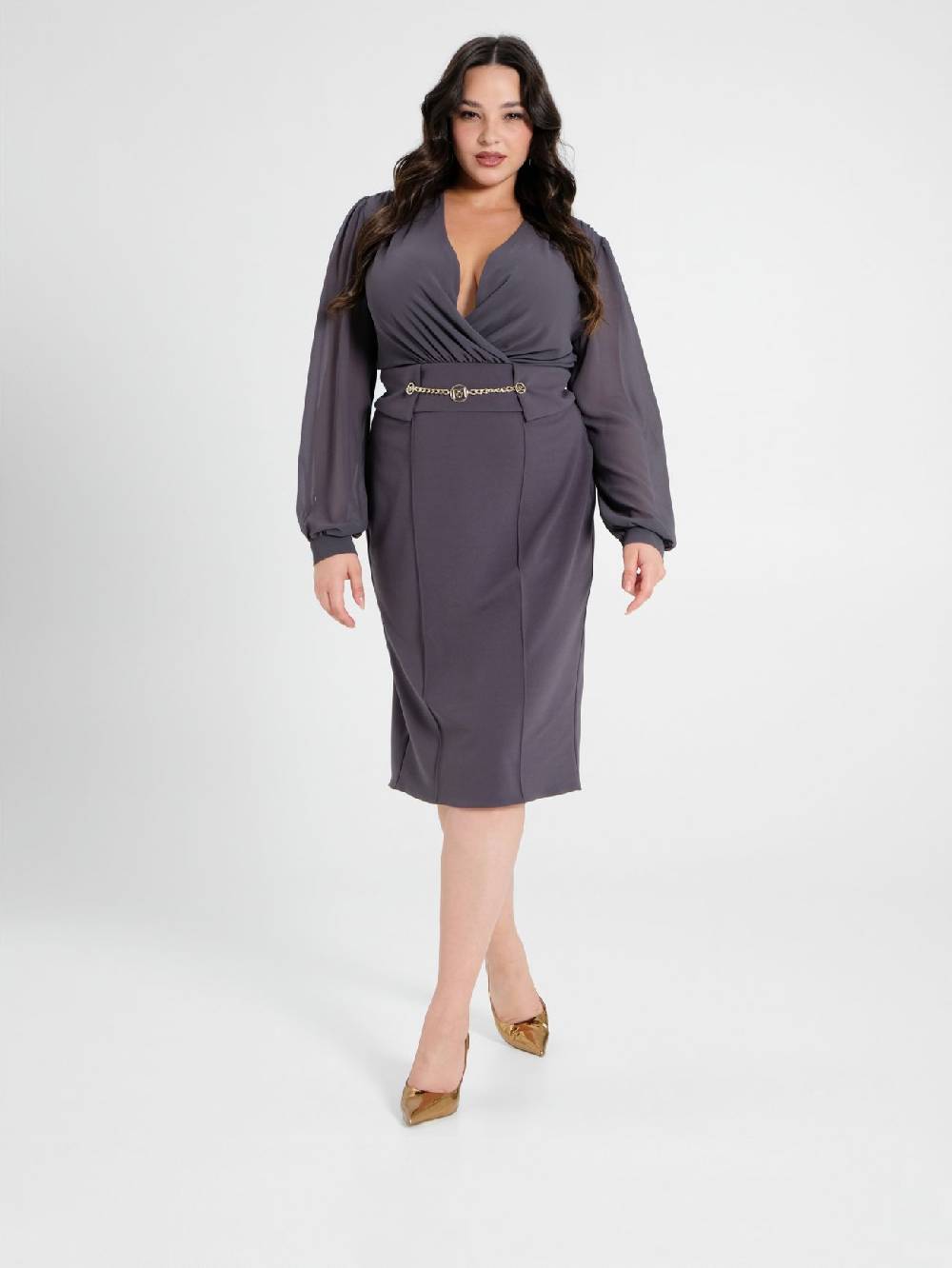 Rinascimento Tubino Curvy Chain Grigio