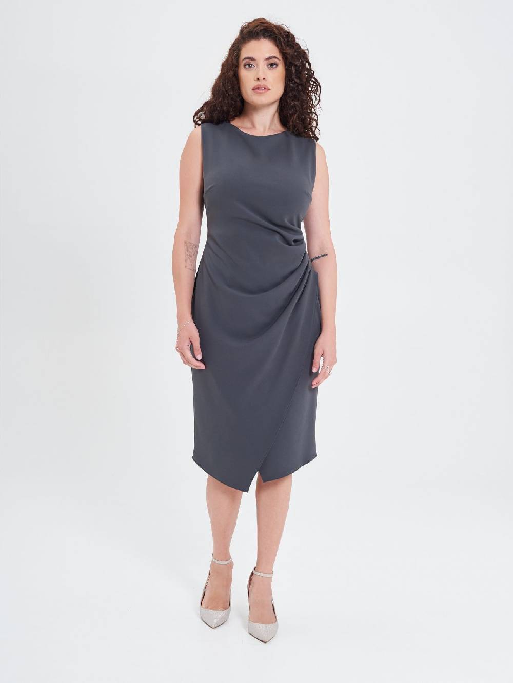 Rinascimento Tubino Curvy Drappeggiato