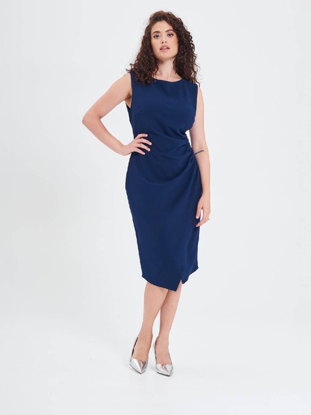 Rinascimento Tubino Curvy Drappeggiato