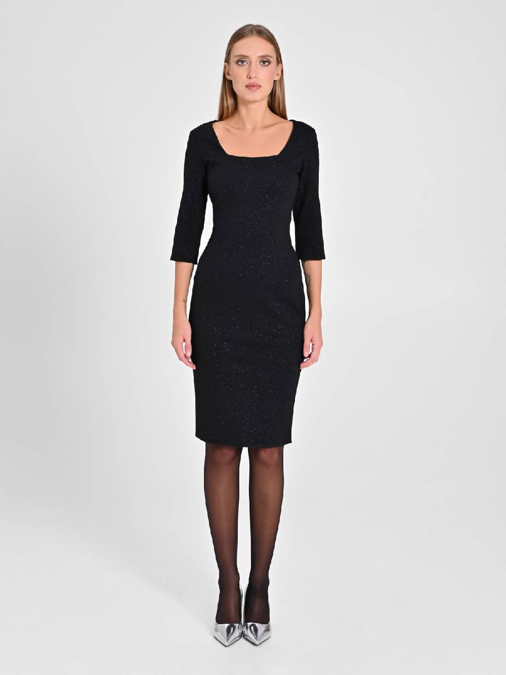 Rinascimento Tubino Glitter Nero