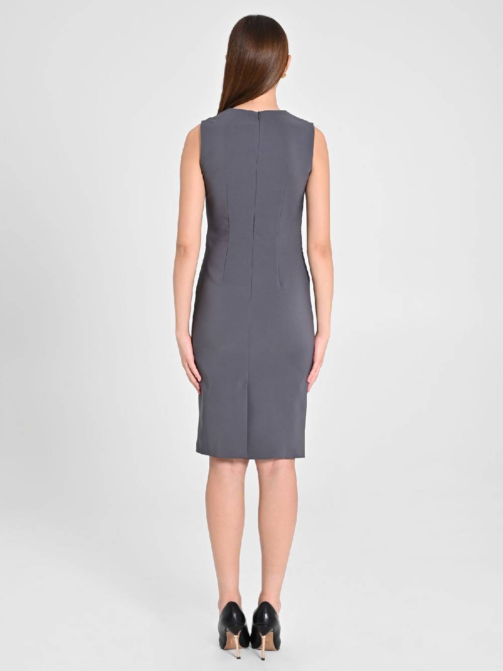 Rinascimento Tubino Grigio Fibbia Geometrica