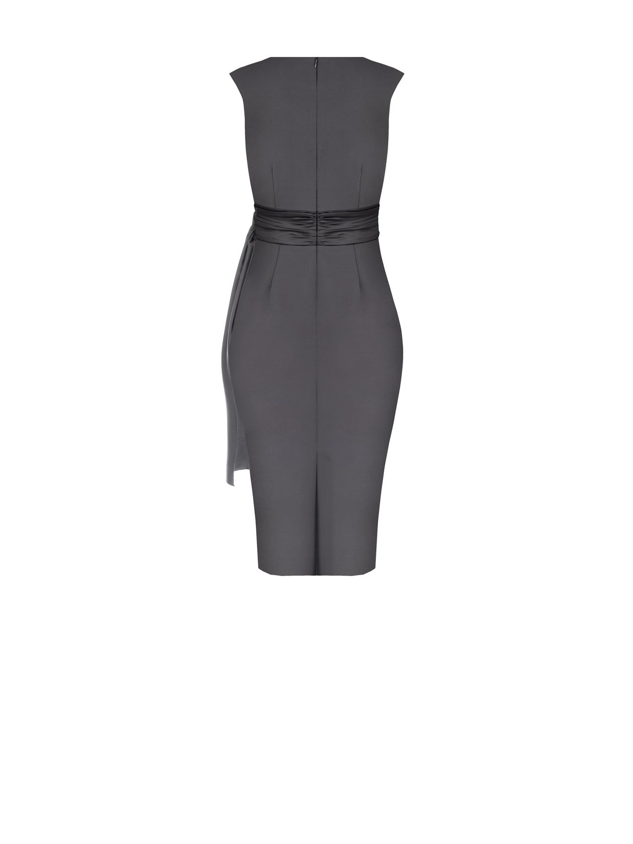 Rinascimento Tubino In Scuba Mano Crepe Grigio