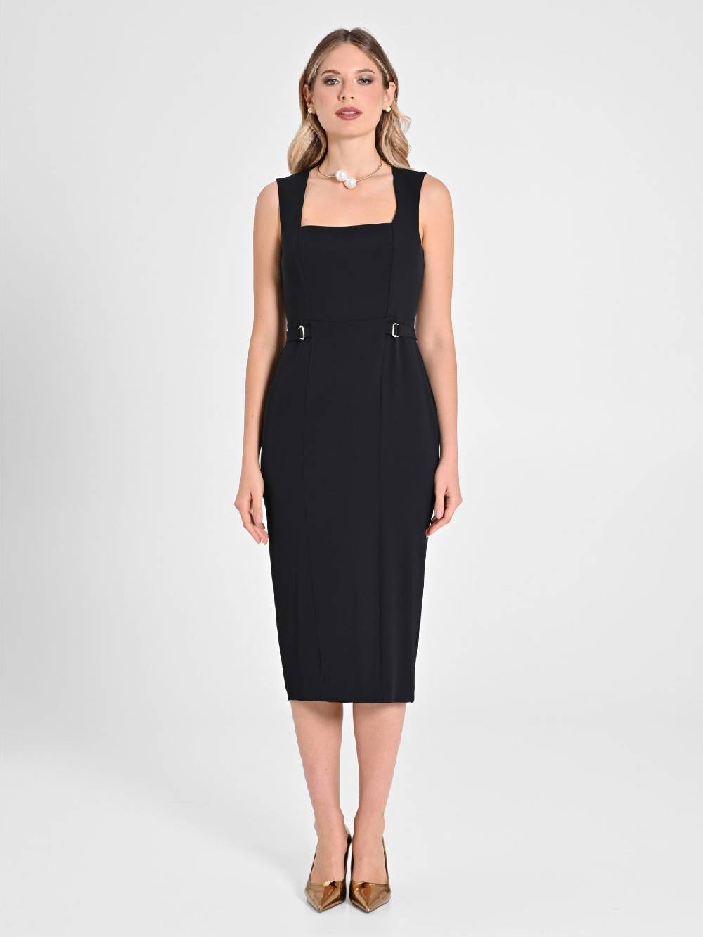 Rinascimento Tubino Nero Fibbie