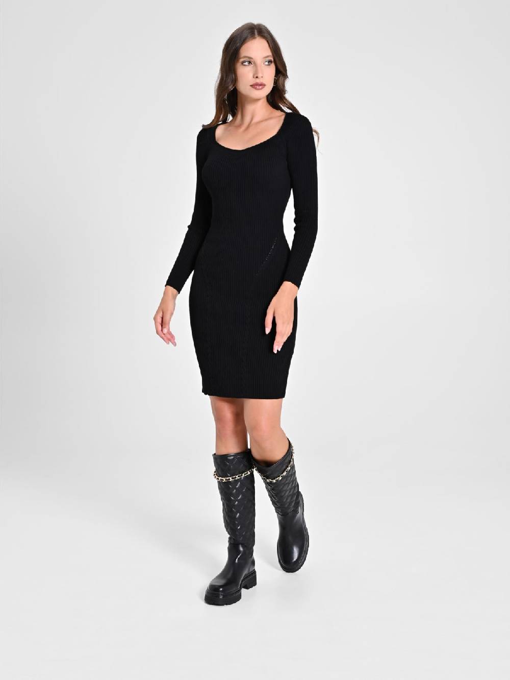 Rinascimento Tubino Nero in Maglia