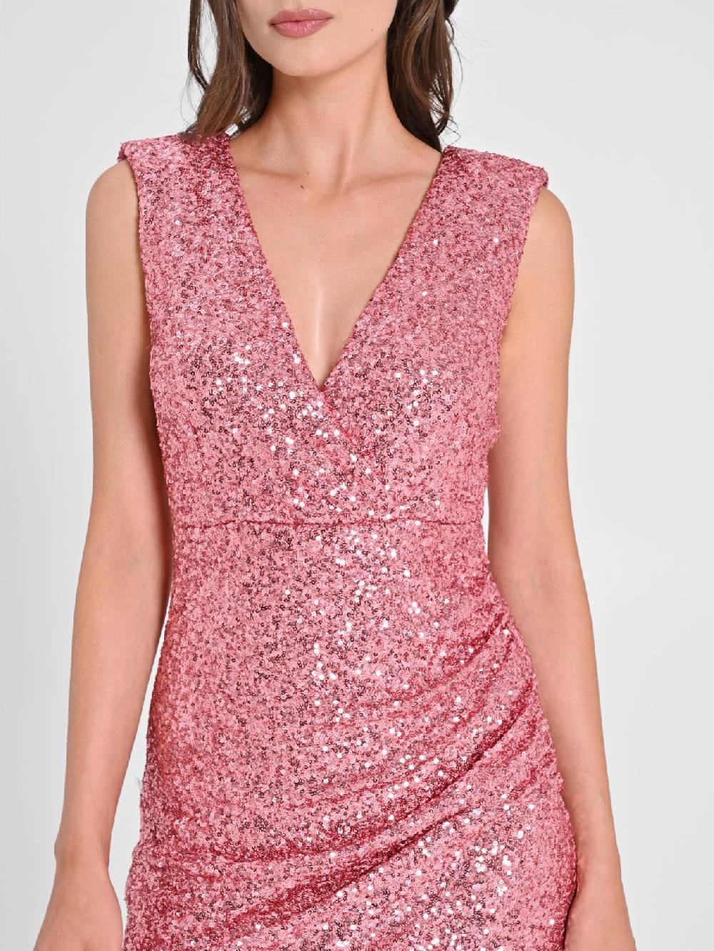 Rinascimento Tubino Paillettes Rosa