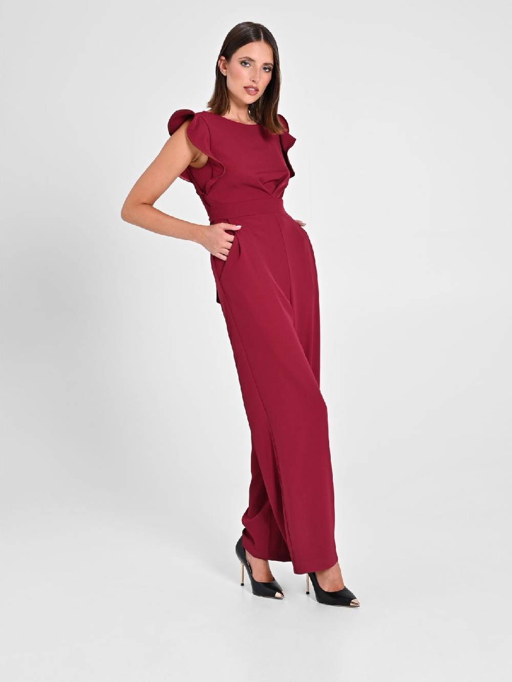 Rinascimento Tuta Bordeaux con Maniche ad Aletta