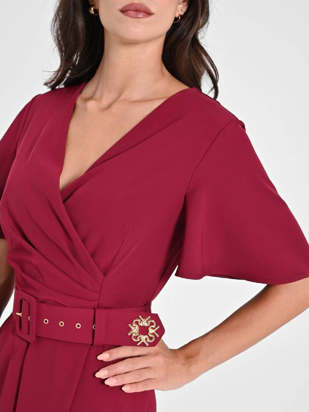 Rinascimento Tuta Con Maniche Ad Aletta Bordeaux
