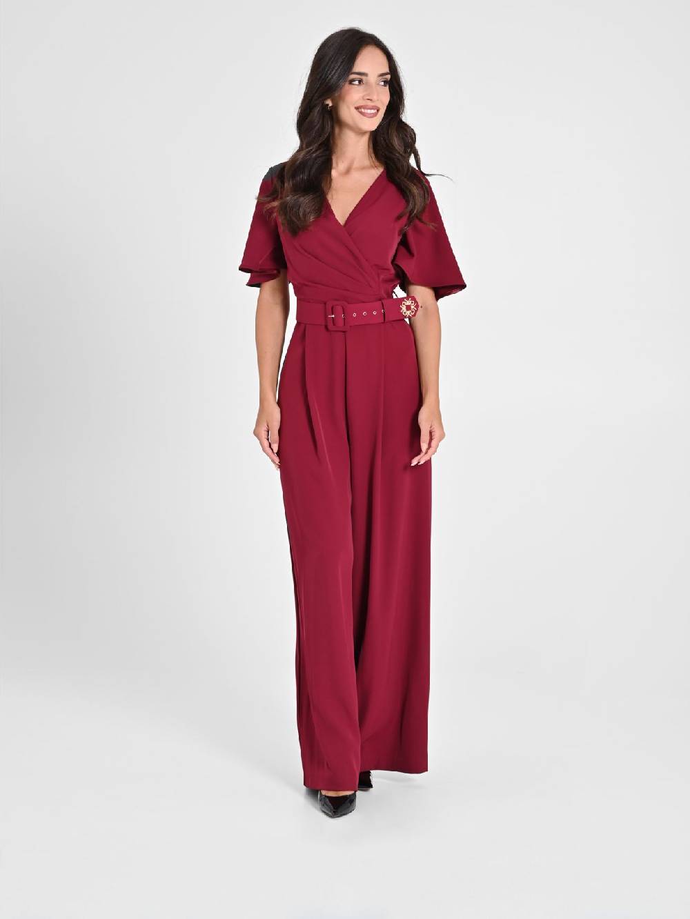 Rinascimento Tuta con Maniche ad Aletta Bordeaux