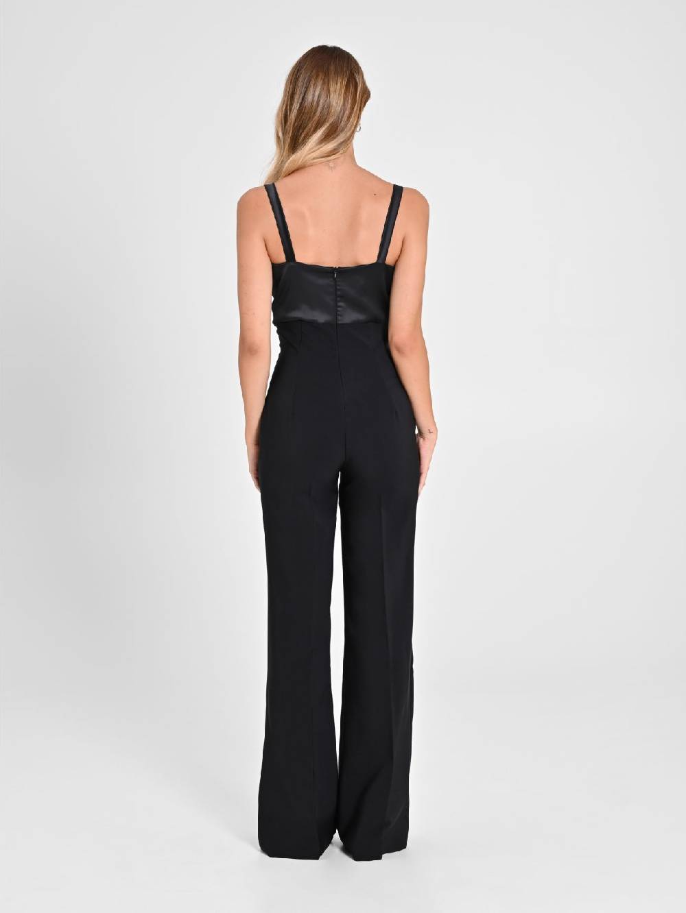 Rinascimento Tuta Nera Inserto Plissé