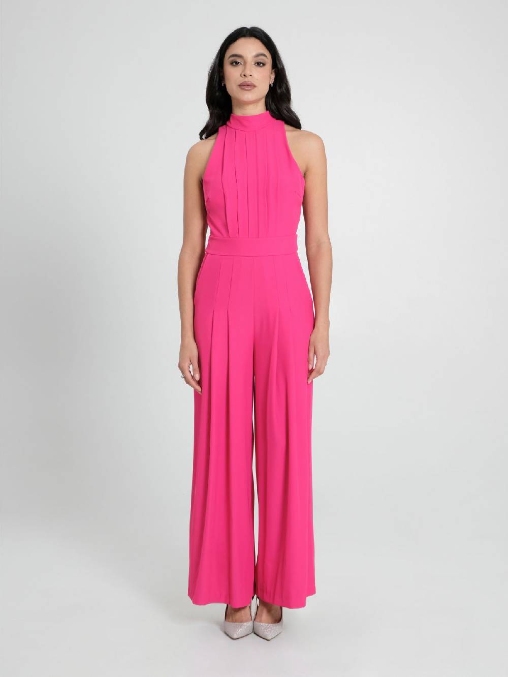 Rinascimento Tuta Pieghe Cucite Fuxia