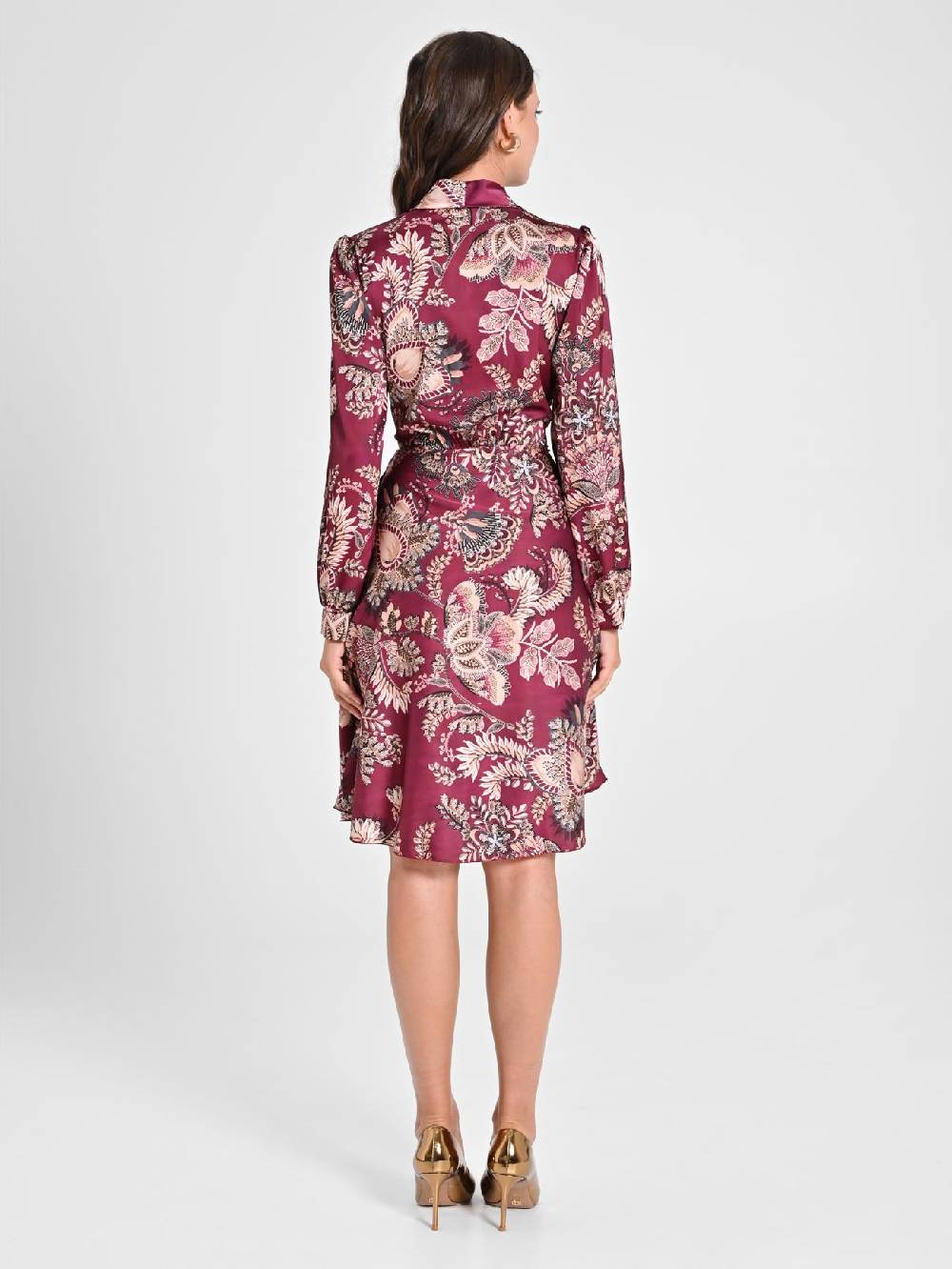 Rinascimento Wrap Dress Stampa Cachemire