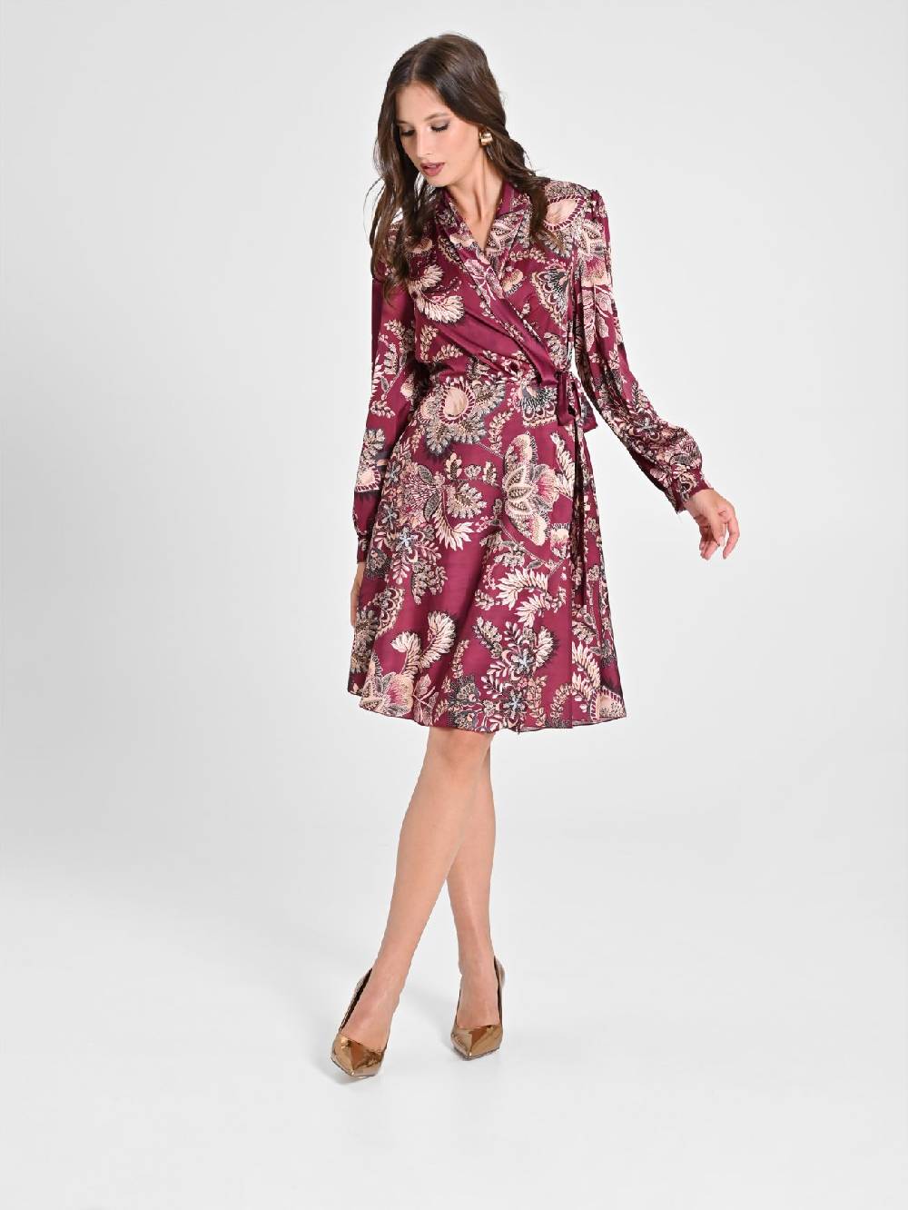 Rinascimento Wrap Dress stampa Cachemire