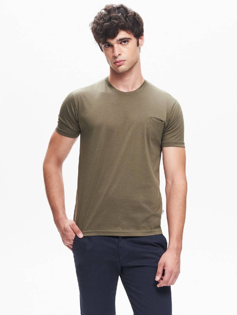 Rinascimento T-shirt Girocollo Uomo Taschino A Filetto QB24