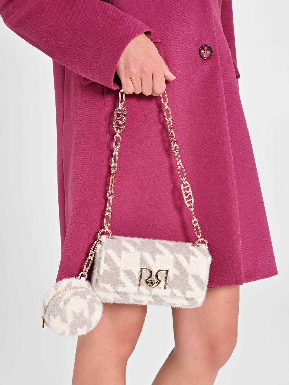 Rinascimento Tracolla con Portamonete Pied-de-Poule