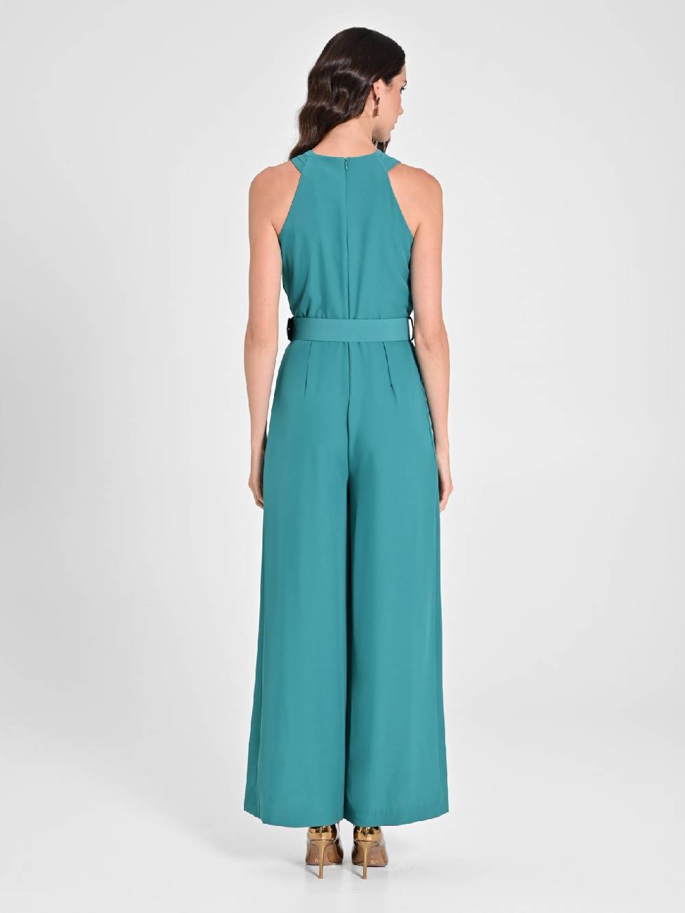 Rinascimento Tuta Con Scollo Intrecciato Verde Giada