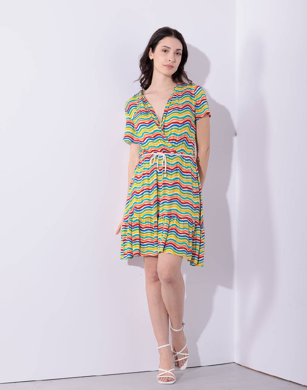 Risskio Amanda - Abito Corto In Jersey Di Viscosa Stampato