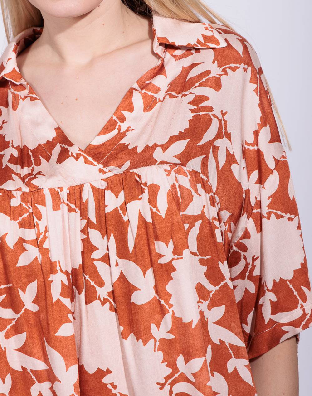 Risskio Arya - Camicia over in raso di viscosa stampata