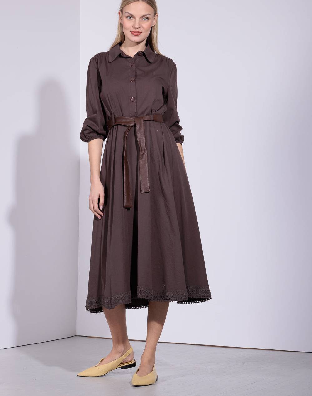 Risskio Gopal - Abito chemisier in popelin di cotone leggero