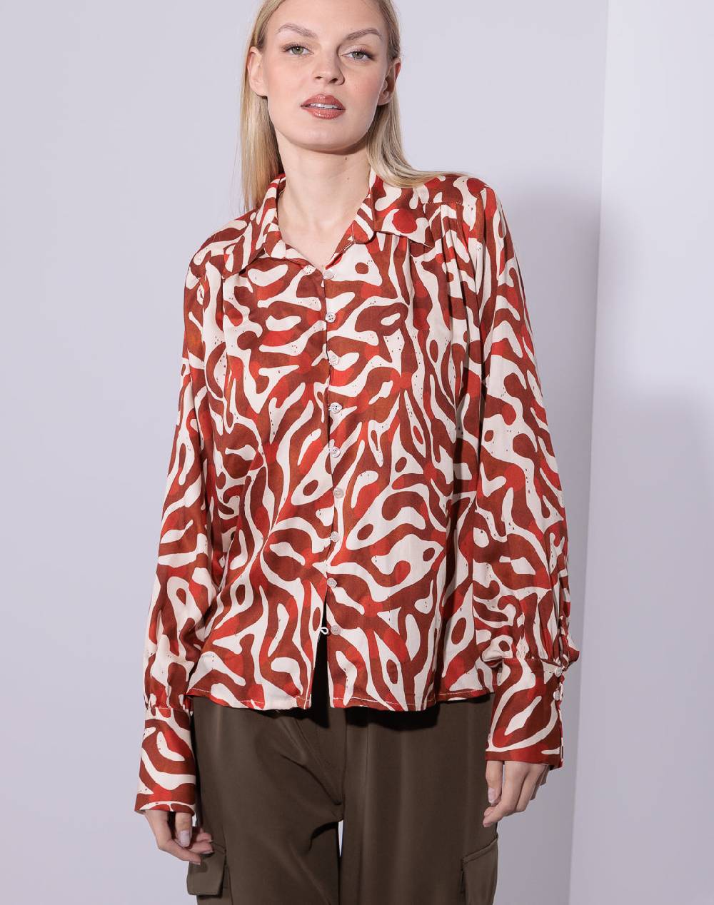 Risskio Indira - Camicia Classica In Viscosa Stampata