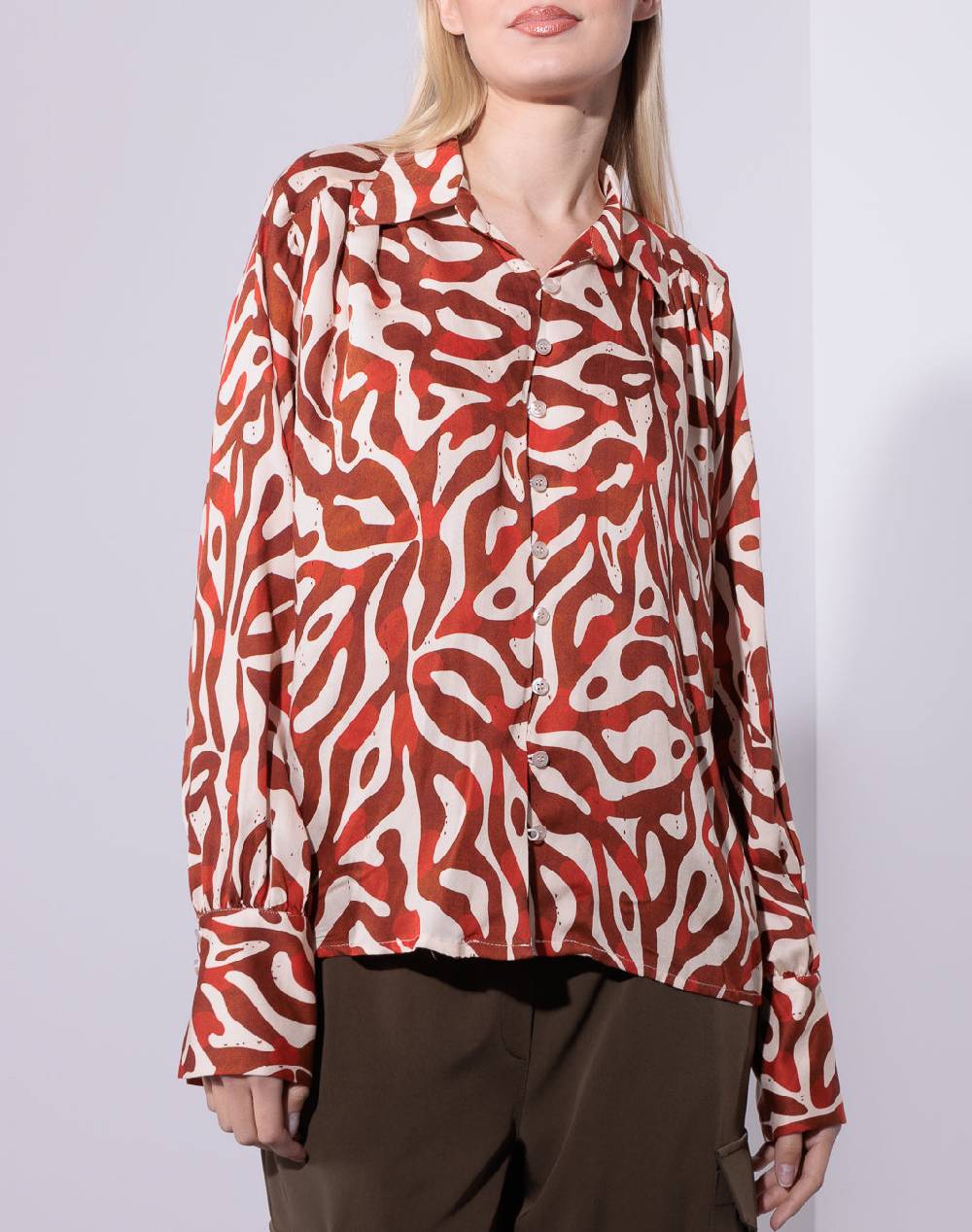 Risskio Indira - Camicia classica in viscosa stampata