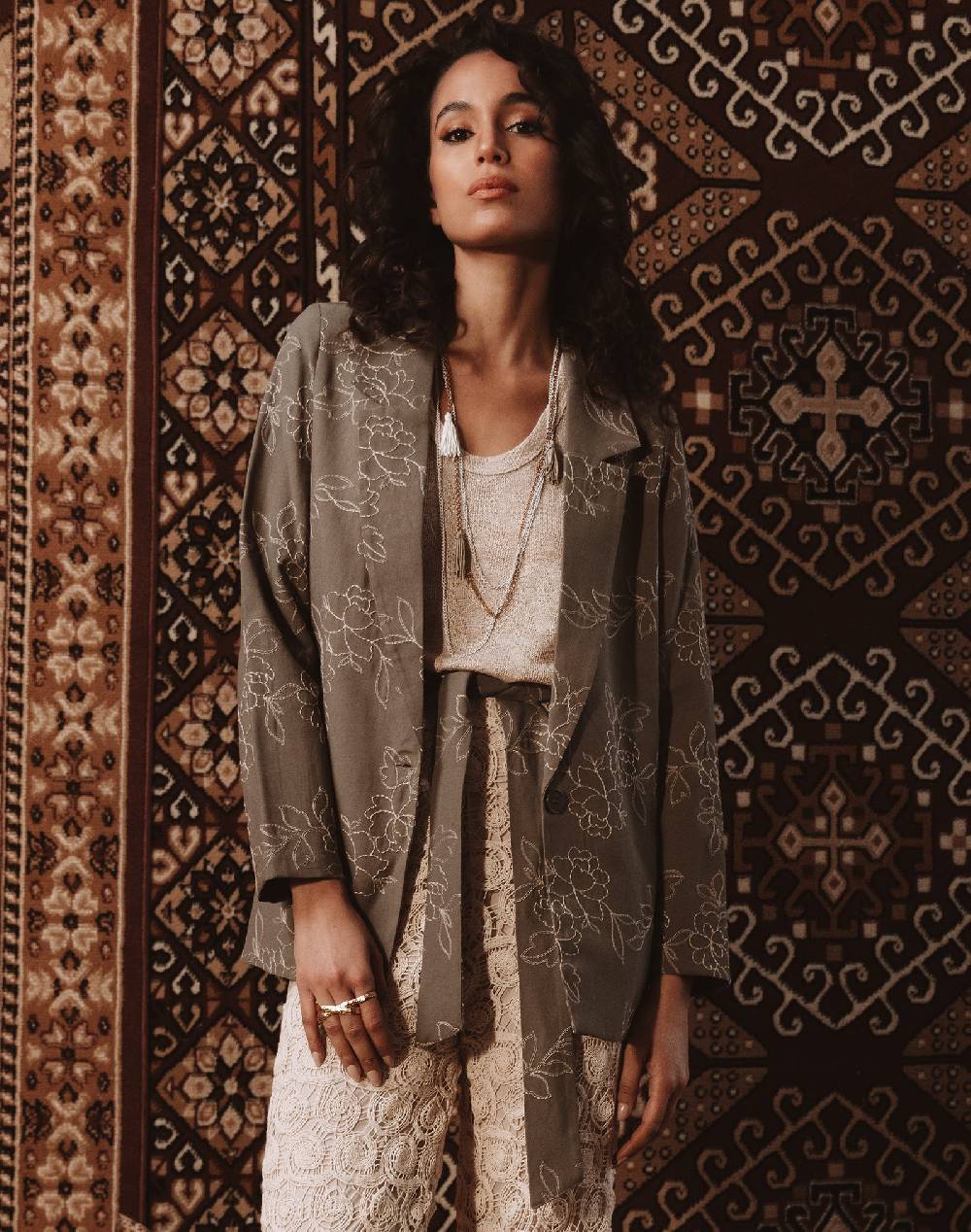 Risskio Adil - Giacca ricamata