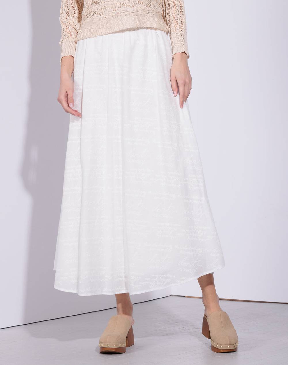 Risskio Alisha - Gonna in mussola ricamata