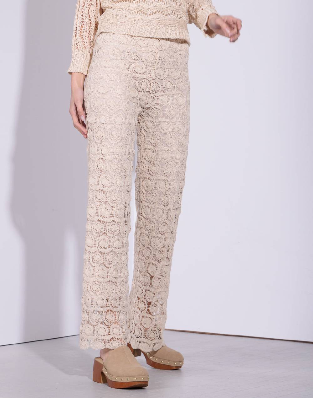 Risskio Aliza - Pantalone In Pizzo Crochet