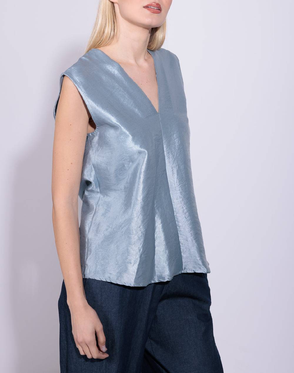 Risskio Amina - Blusa scollo a "V"