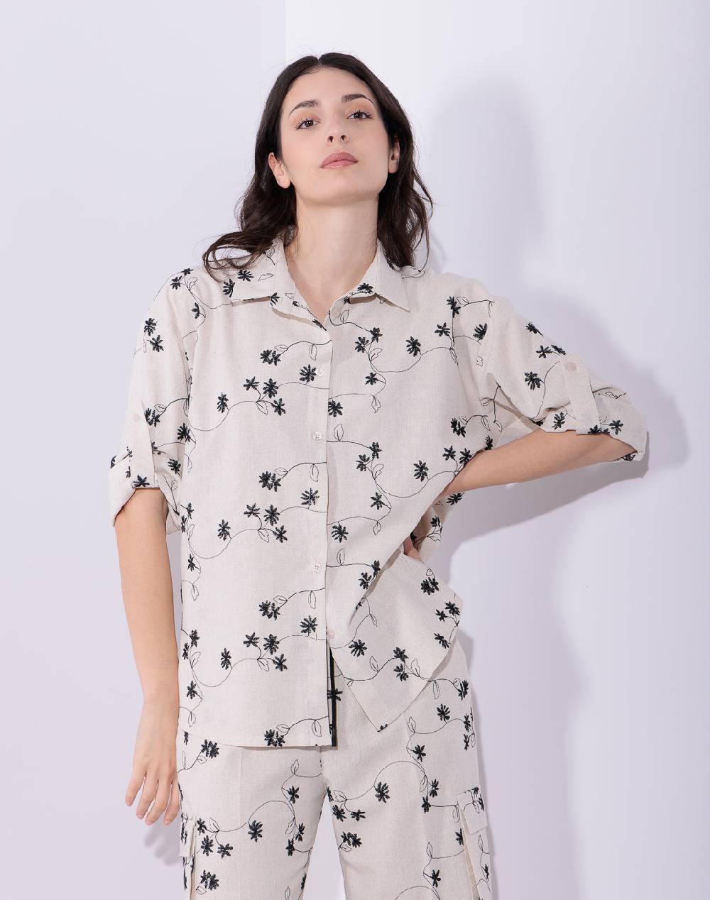 Risskio Andres - Camicia in misto lino