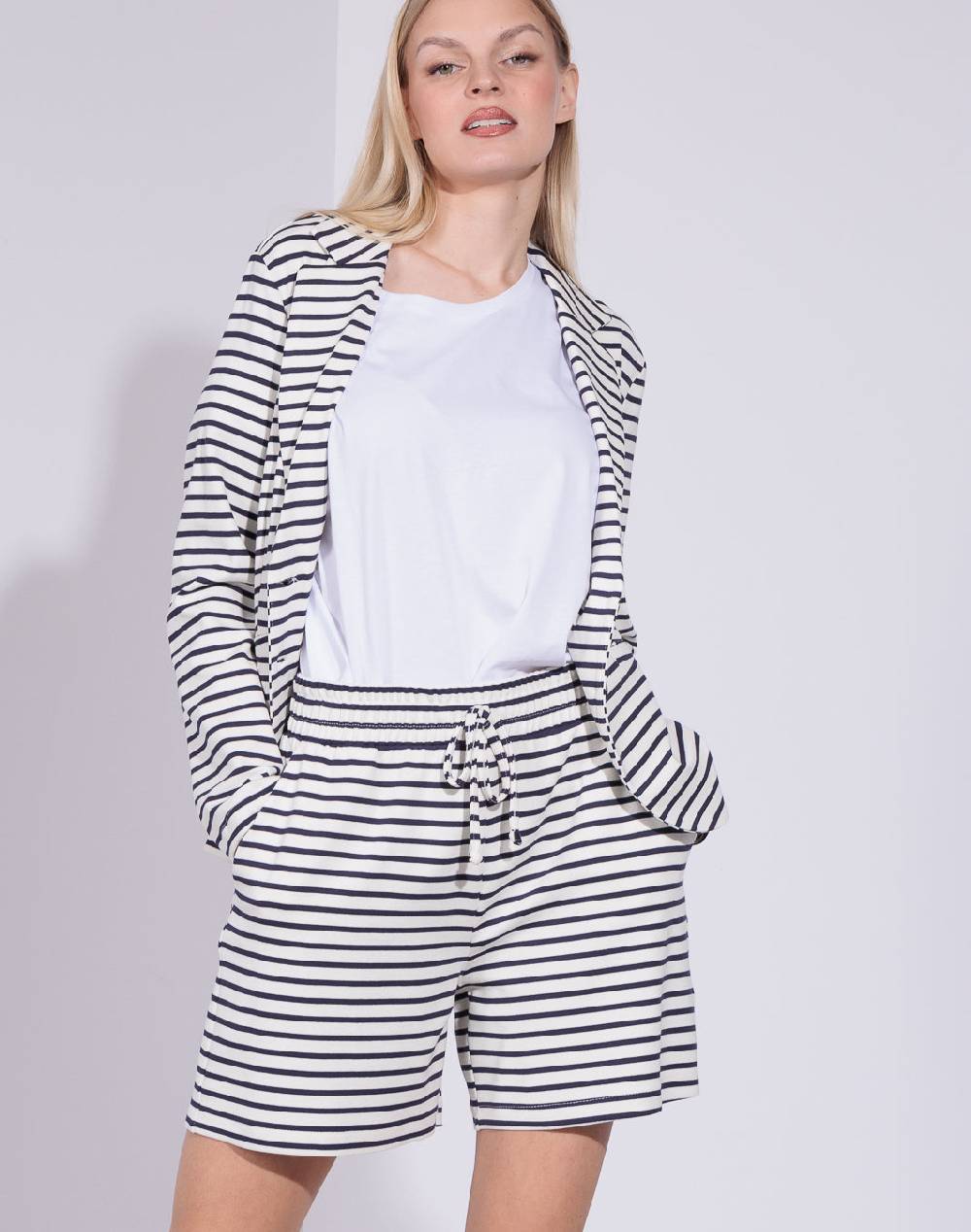 Risskio Ayoub - Shorts a righe