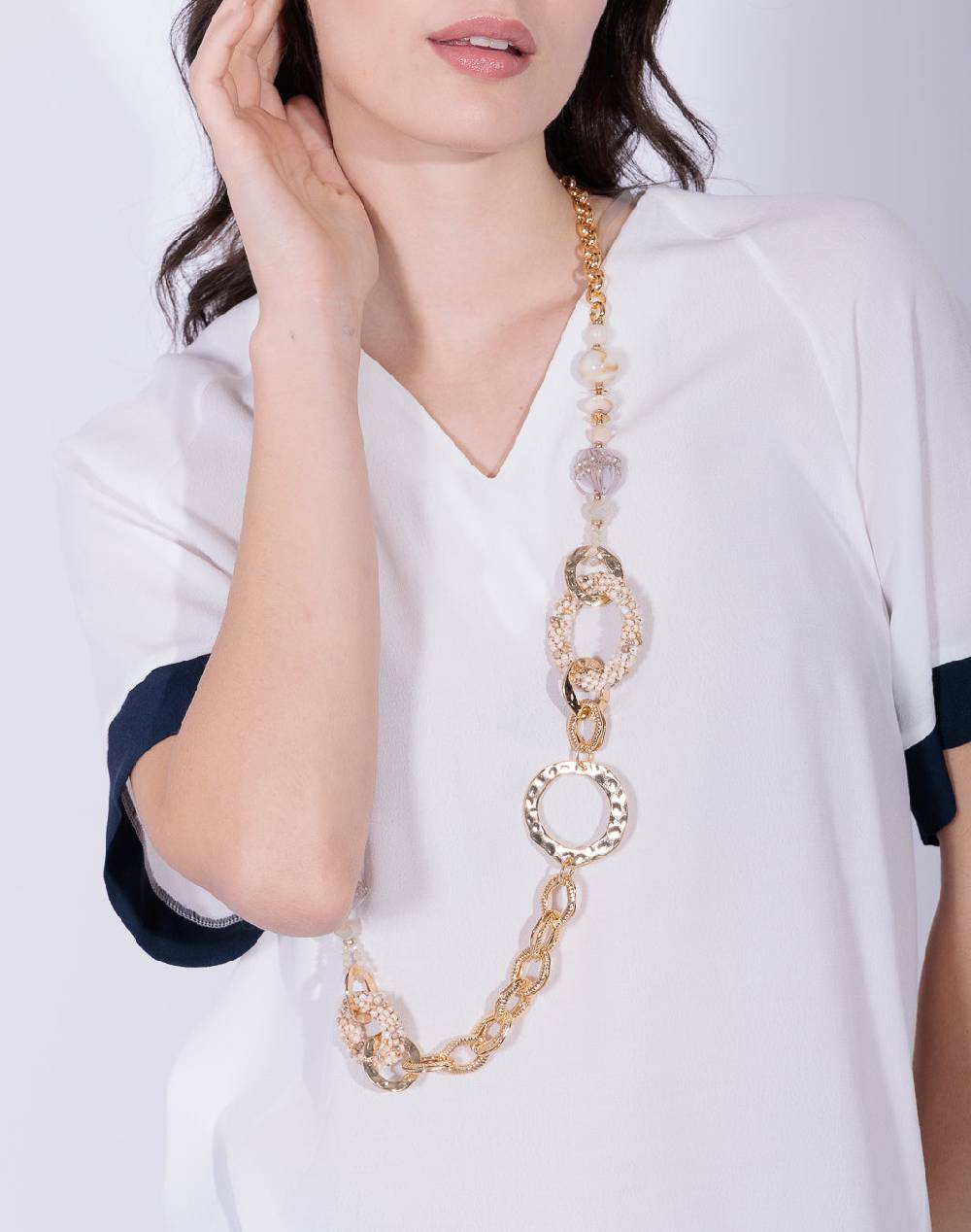 Risskio Belen - Collana con cerchi e perline