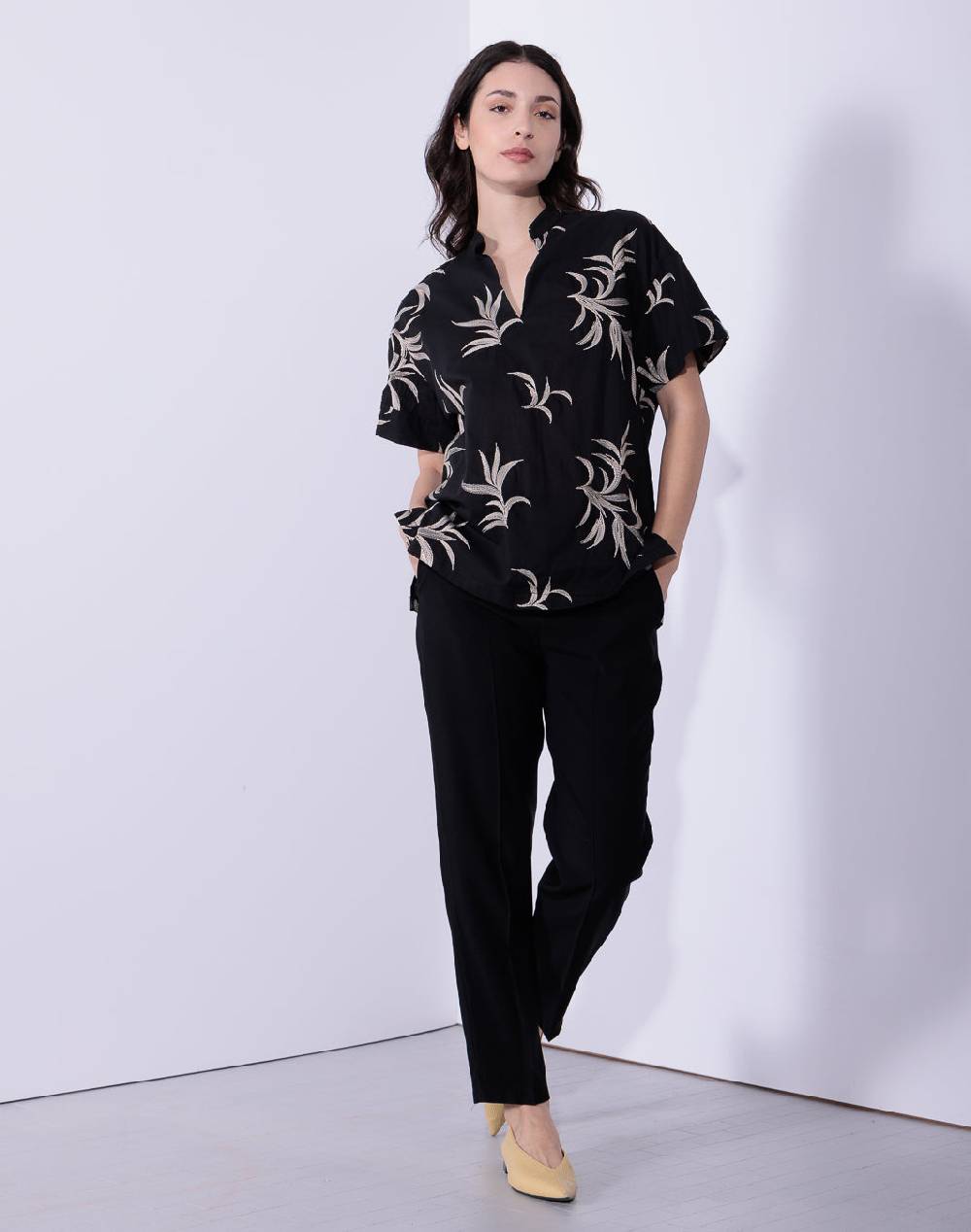 Risskio Blanco - Pantalone In Misto Viscosa