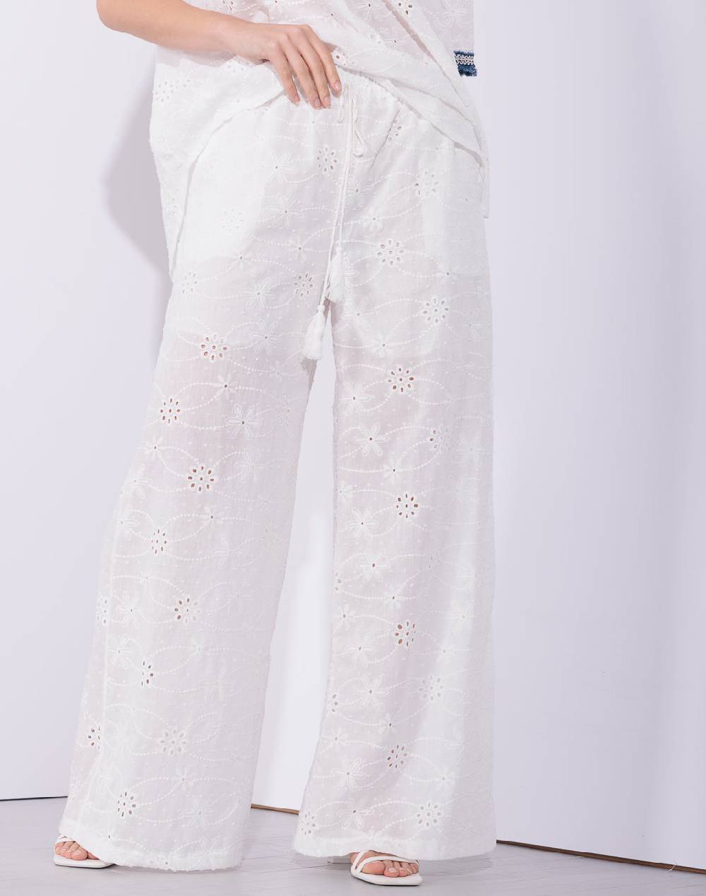 Risskio Curro - Pantaloni In Pizzo San Gallo