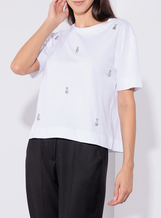 Risskio Daniel - T-shirt Con Gemme