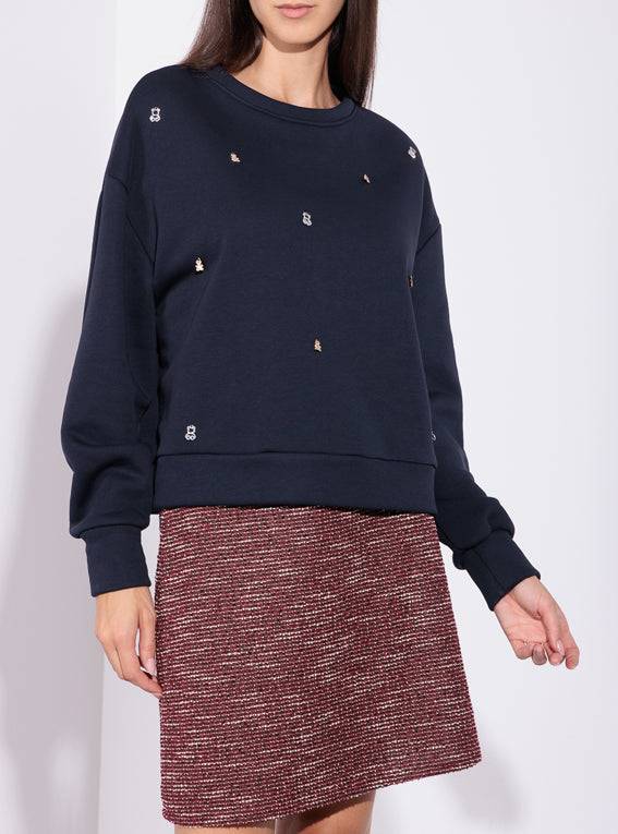 Risskio Elija - Felpa Girocollo Con Applicazioni