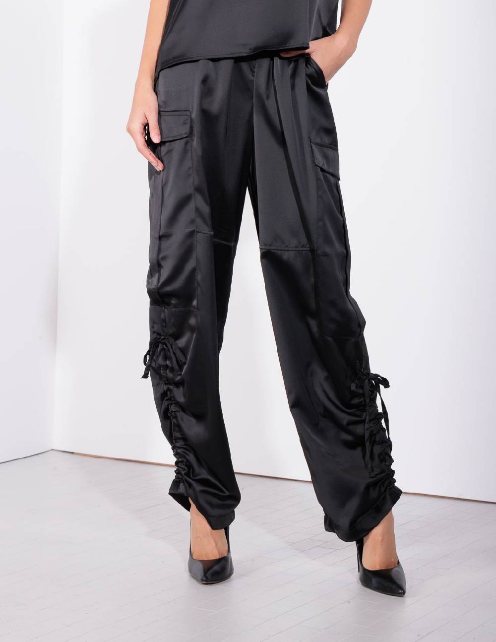 Risskio Elodie - Pantalone in raso