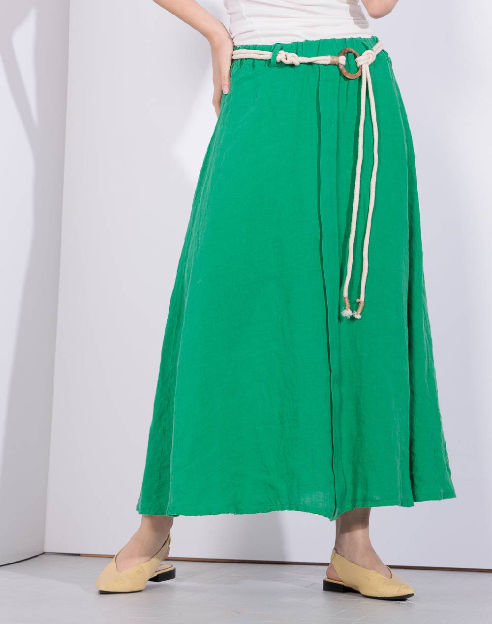 Risskio Elvio - Gonna midi in lino