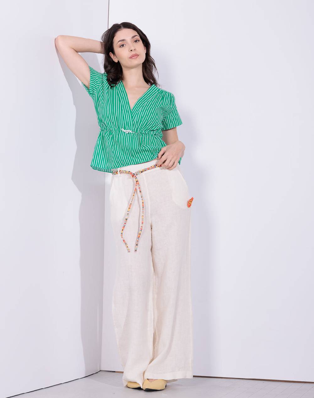 Risskio Frasco - Pantalone In Lino Tinto Capo