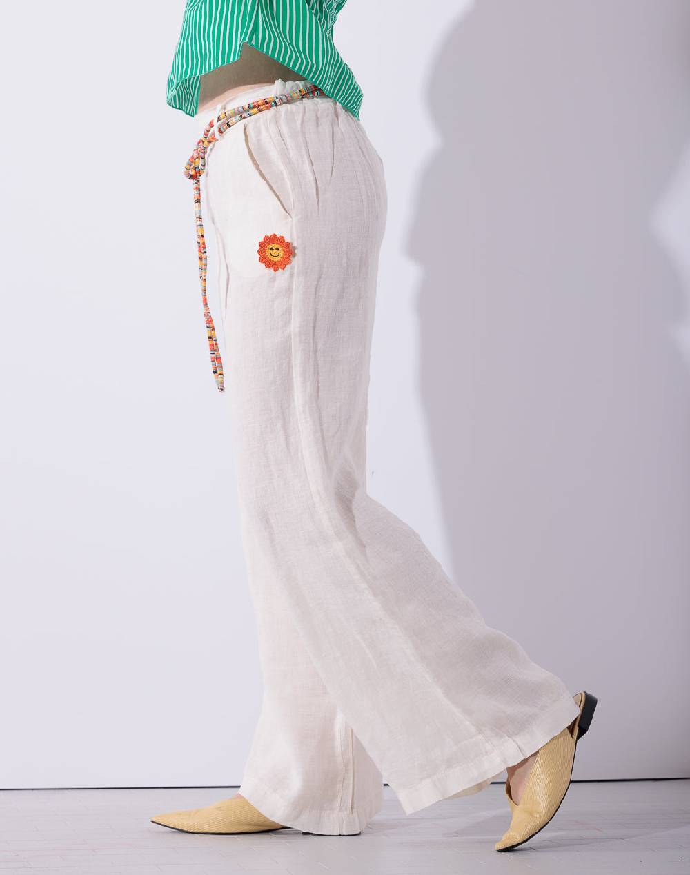 Risskio Frasco - Pantalone in lino tinto capo